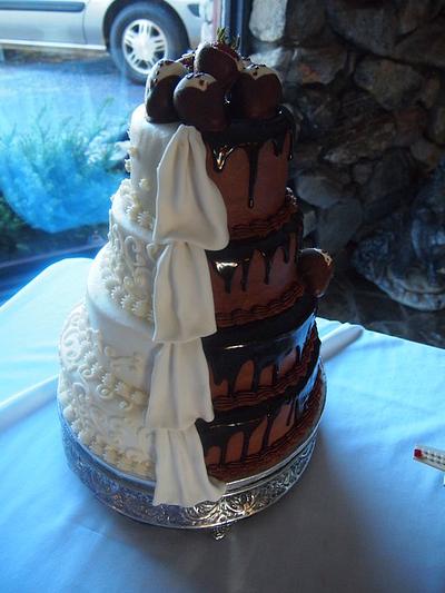 1/2 and 1/2 cake  - Cake by Christie's Custom Creations(CCC)