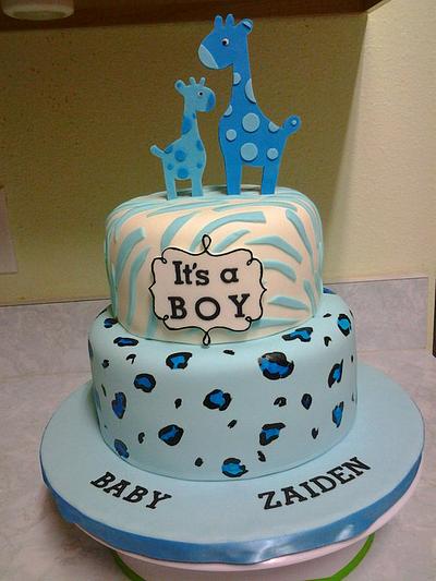 Giraffe baby shower cake - Cake by Cakes and Cupcakes by Monika