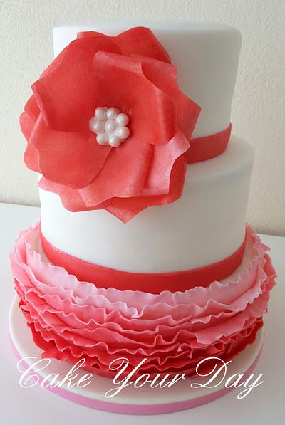 Red Rose Wedding Cake. - Cake by Cake Your Day (Susana van Welbergen)