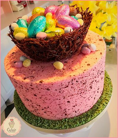 Speckled Nest Cake - Cake by Cutsie Cupcakes