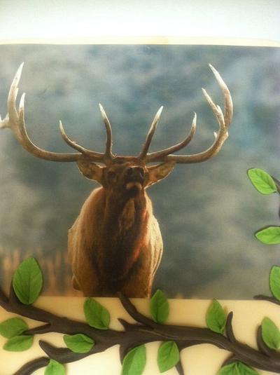 Elk Hunter birthday  - Cake by Karen Seeley