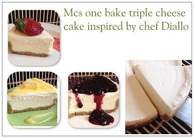 Triple cheese cake in one bake  - Cake by Mcs cakes & caterers 
