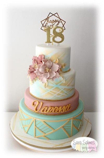 Vanessa's 18th birthday cake - Cake by Sara Solimes Party solutions