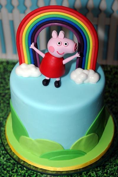 Rainbow Peppa - Cake by Trickycakes