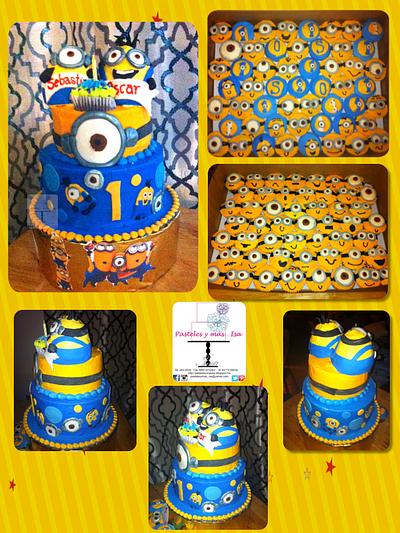 MINIONS CAKE & CUPCAKES - Cake by Pastelesymás Isa