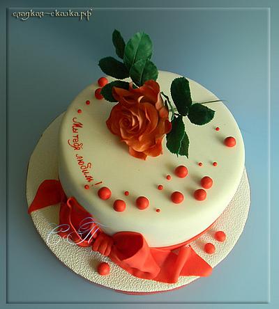 Cake with Rose - Cake by Svetlana