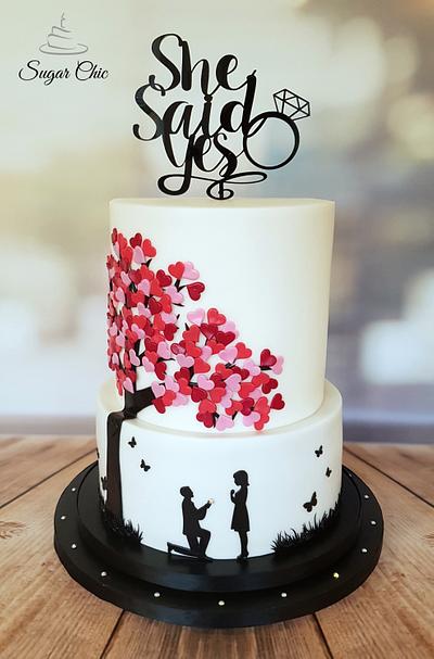 Love Story: The Proposal - Cake by Sugar Chic