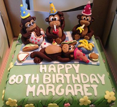 Monkey Picnic Birthday Cake - Cake by Art of Cakes