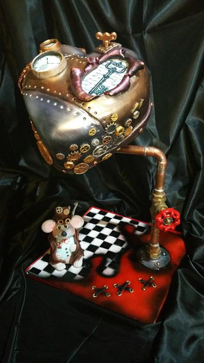 steampunk heart - Cake by MisdulcesSisi
