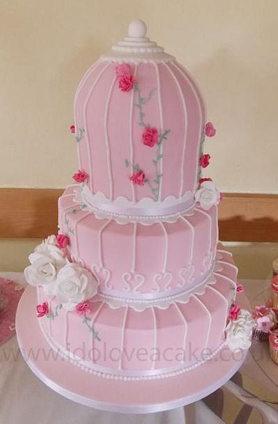 Bird Cage Wedding Cake & Dessert Table - Cake by IDoLoveaCake