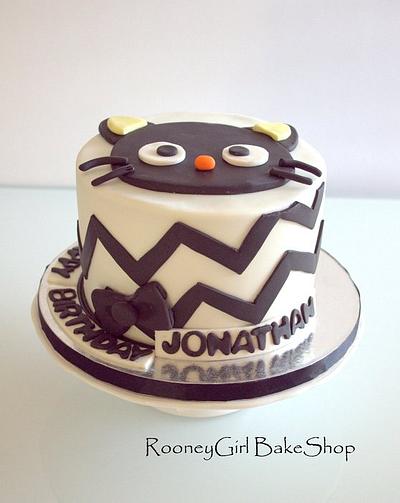 Chococat & Chevrons - Cake by Maria @ RooneyGirl BakeShop