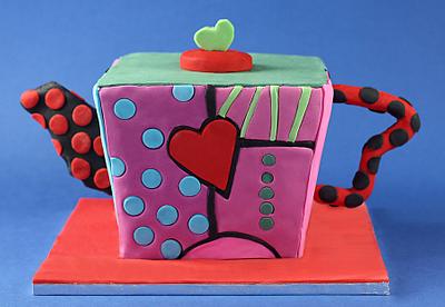 Funky Teapot Cake - Cake by Miriam
