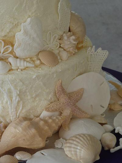 Beach wedding cake - Cake by Donna Linnane