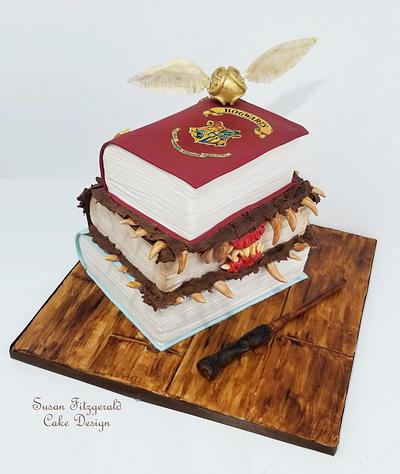 Harry Potter Books Cake - Cake by Susan Fitzgerald Cake Design