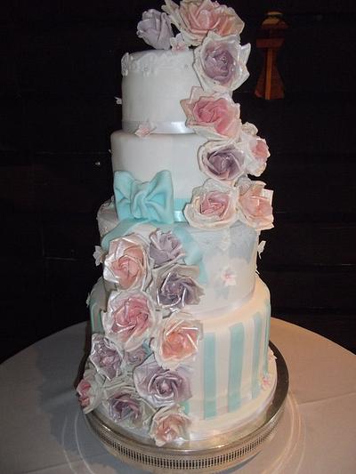 Vintage Rose Wedding cake - Cake by Claire