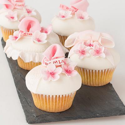 Cherry Blossom Fortune Cupcakes - Cake by Bobbie