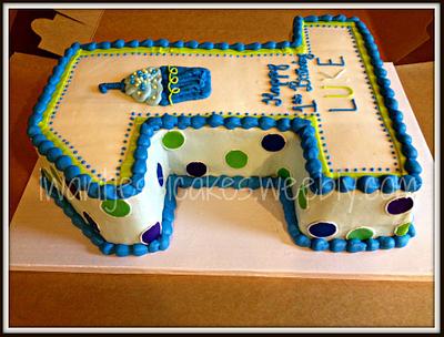 1st birthday cake & smash cake - Cake by Jessica Chase Avila