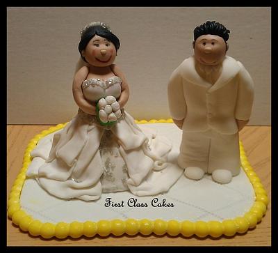 Bride & Groom cake toppers - Cake by First Class Cakes