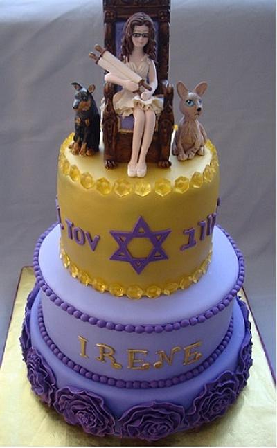 Bat Mitzvah cake for Irene. - Cake by Reveriecakes