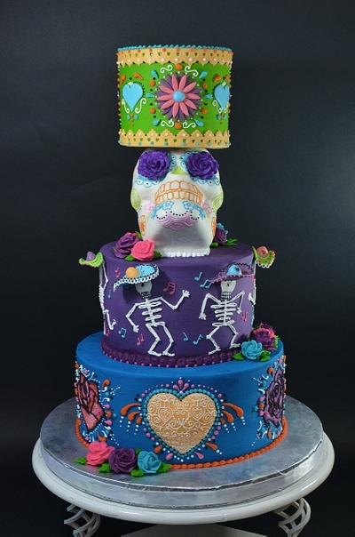 Day of the Dead Wedding Cake - Cake by Jenniffer White