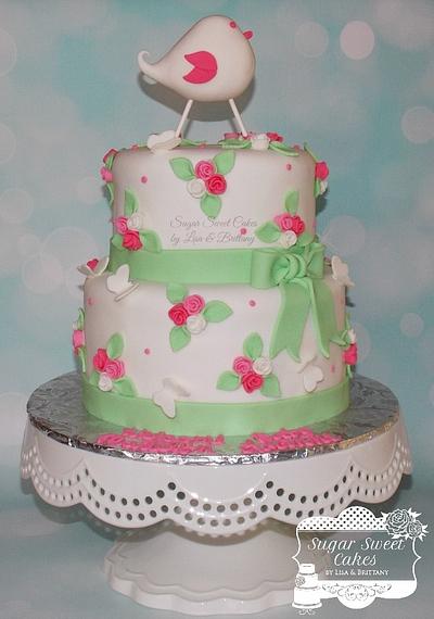 Bird & Roses  - Cake by Sugar Sweet Cakes