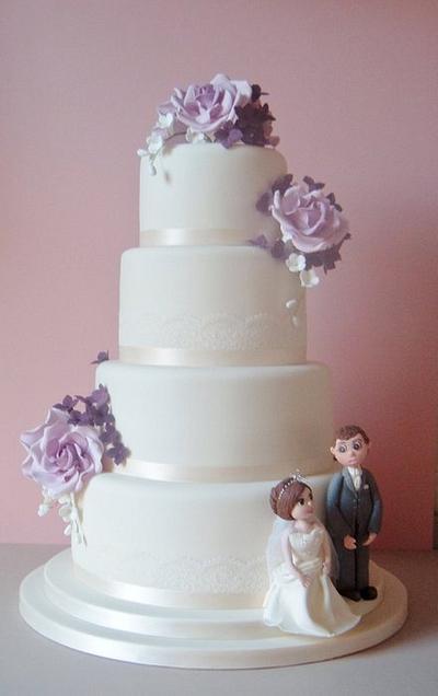 lilac rose wedding cake - Cake by Dawn