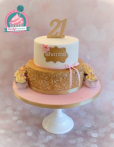 Sequins and pink - Cake by Candy's Cupcakes