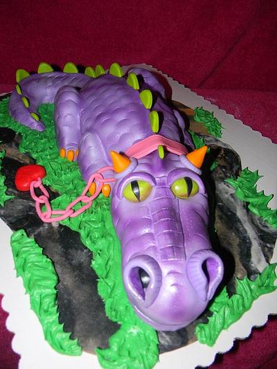 Purple Dragon cake - Cake by Traci