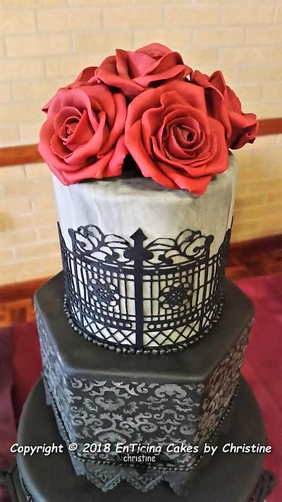 Gothic Wedding Cake - Cake by Christine Ticehurst