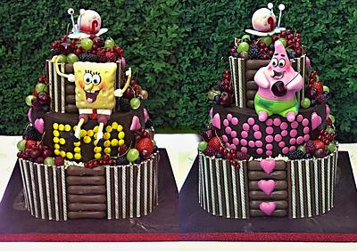 big chocolate cake with fruit - Cake by Zuzana Bezakova