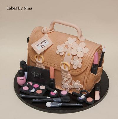 Handbag and Make up - Cake by Cakes by Nina Camberley