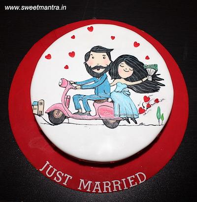 Just married cake - Cake by Sweet Mantra Homemade Customized Cakes Pune