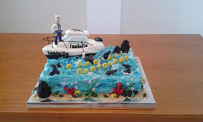 CAKE THE BOAT AND SAILOR - Cake by Camelia