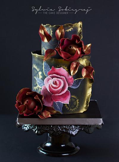 Steam Cakes- Steampunk collaboration. Handpainted cake - Cake by Sylwia Sobiegraj The Cake Designer