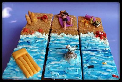 Summer beach cupcakes - Cake by Sweet cakes by Masha