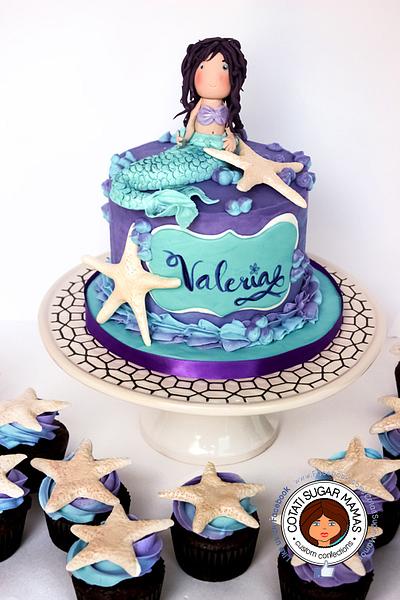 Mermaid Themed Birthday Set - Cake by Isabelle (Cotati Sugar Mamas)