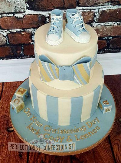 Jack, Cody & Lennon - Christening Cake - Cake by Niamh Geraghty, Perfectionist Confectionist