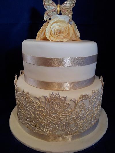  wedding renewal cake - Cake by lynne