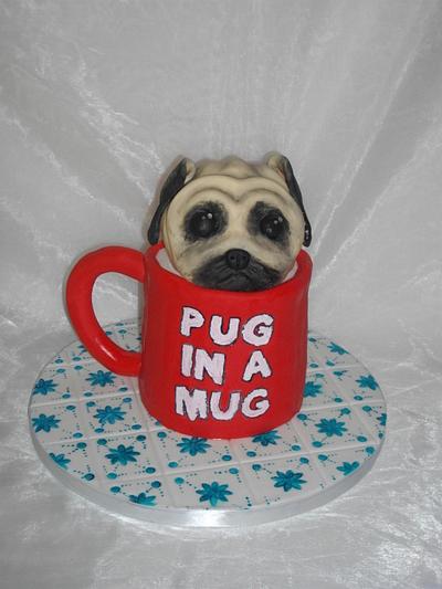 Pug in a mug - Cake by Mandy