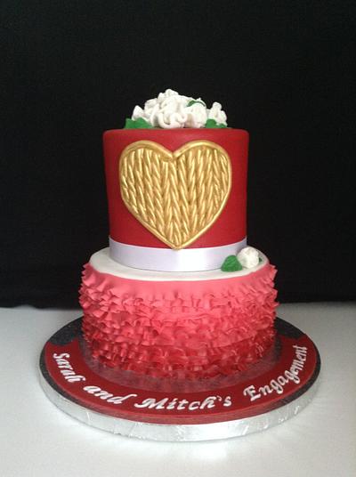 Engagement cake - Cake by Sweet Shop Cakes