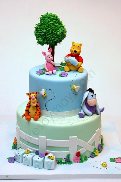 Winnie the Pooh and Friends Baby Shower Cake - Cake by Cakes by Maylene