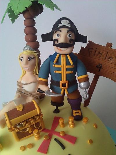 Pirate island with captive princess! - Cake by Fatcakes