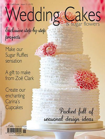 Wedding Cakes & Sugar Flowers Magazine Cover - Cake by Sugar Ruffles