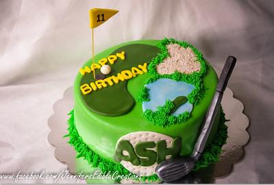 Golf Cake - Cake by Jennifer's Edible Creations