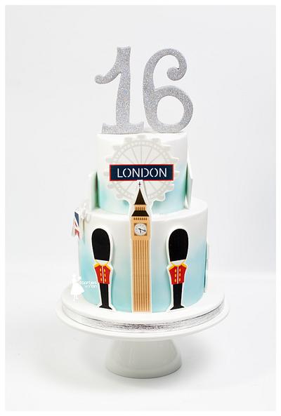 London cake and sweet 16 - Cake by Taartjes van An (Anneke)