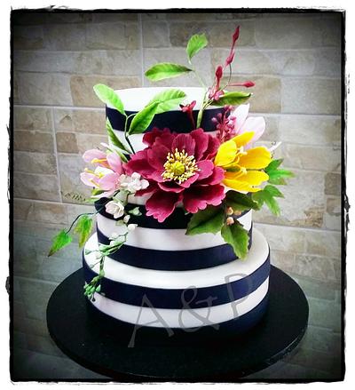 black and white wedding cake - Cake by paolina