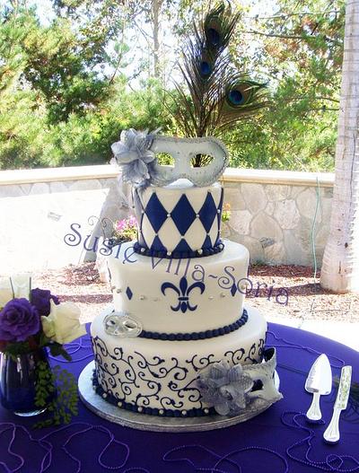 Mardi Gras Wedding - Cake by Susie Villa-Soria
