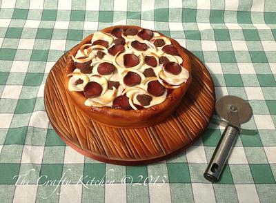 Pizza,  Or is it? - Cake by The Crafty Kitchen - Sarah Garland