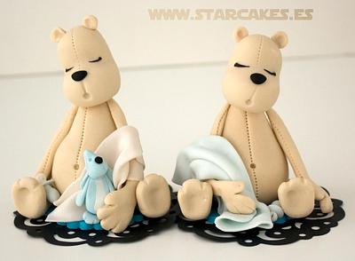 Twin Baby Bears Topper - Cake by Star Cakes