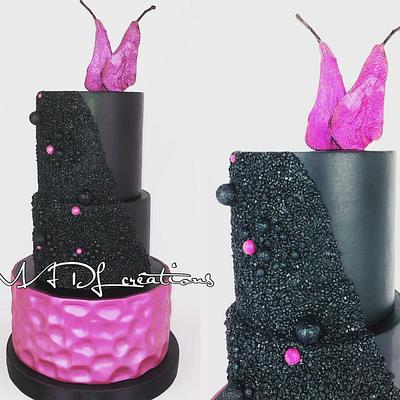Wedding cake pink Metallica  - Cake by Cindy Sauvage 